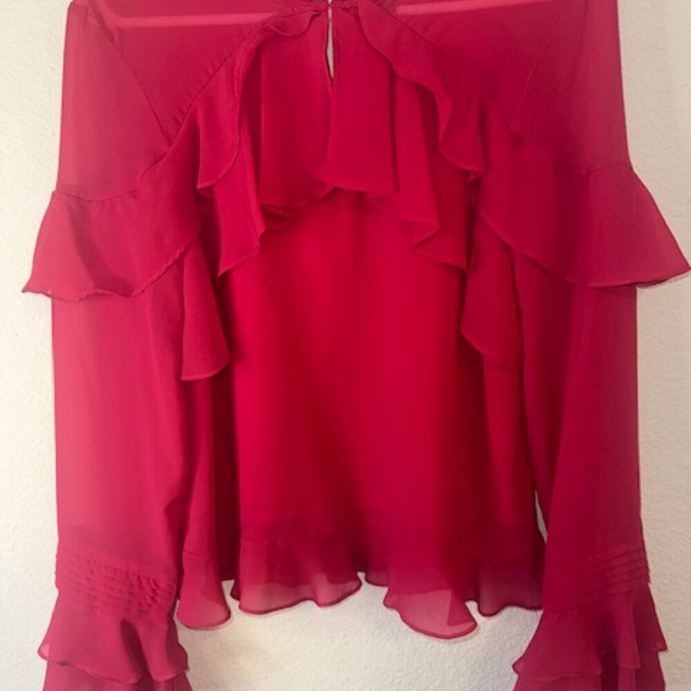 Amaryllis Ruffle Blouse -‎ Small - Picture 3 of 3